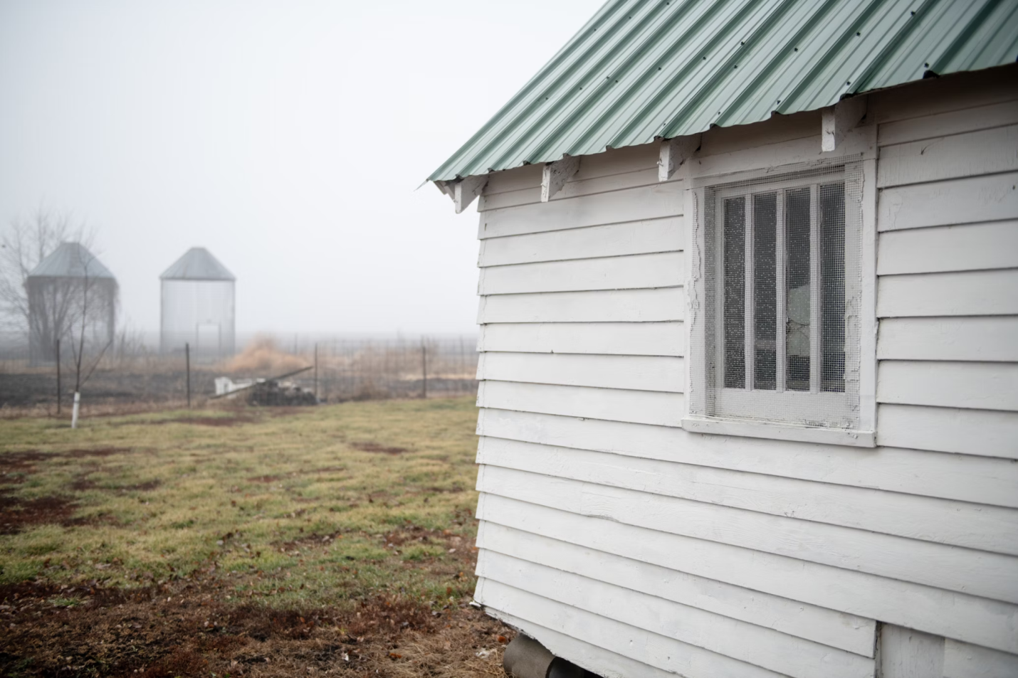 A small house with a metal roof in Minnesota.