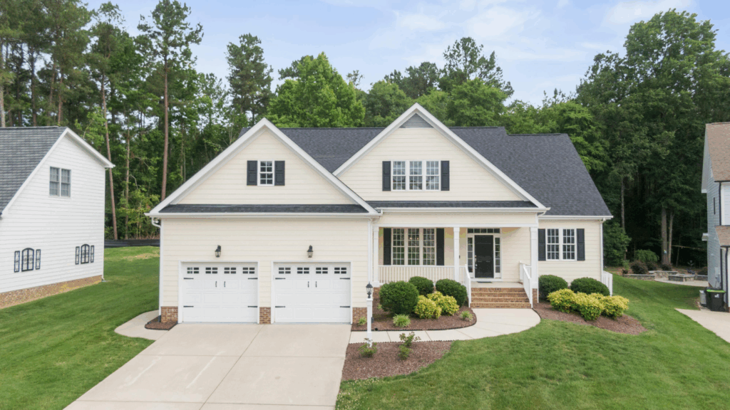 A house with a medium gray.