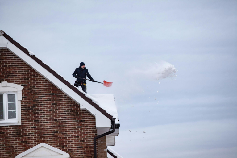 snow removal from a roof
