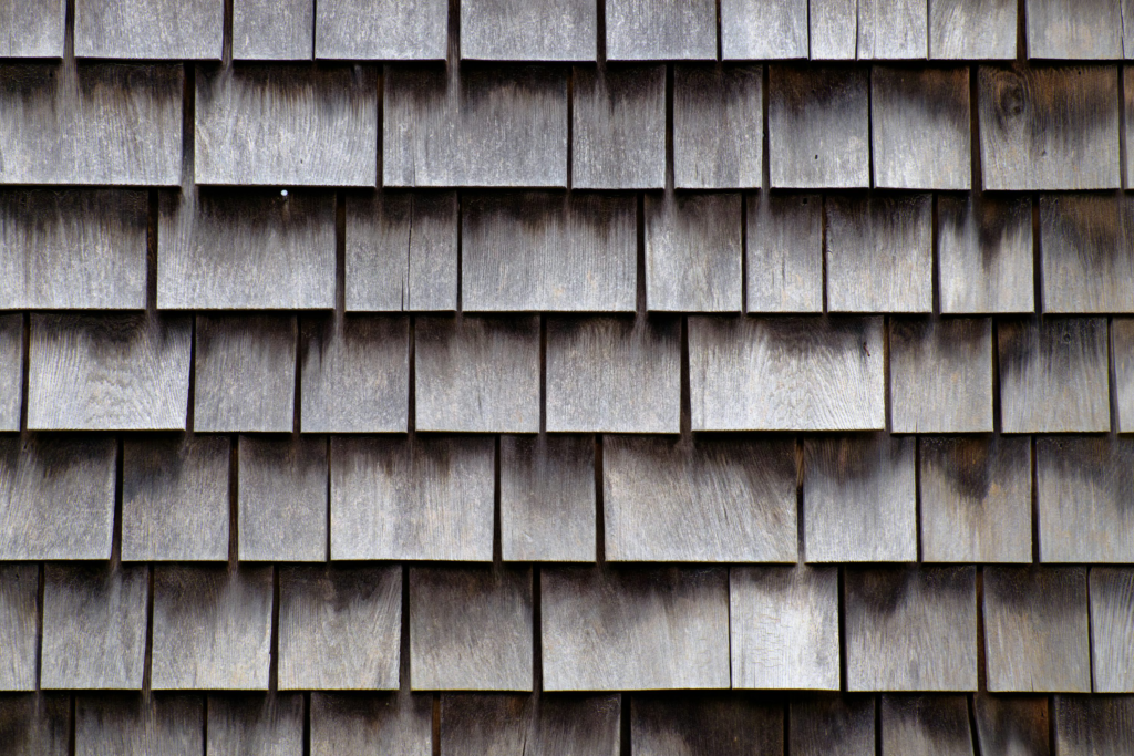 Brown roof tiles installed on a sloped roof